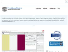 Tablet Screenshot of eventsoundcontrol.com